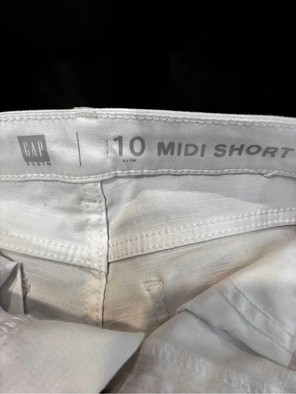 White Denim Roll-Cuff Girls Shorts
